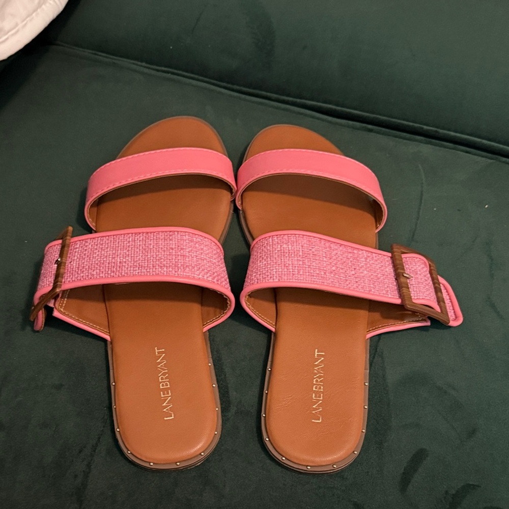 Lane Bryant Pink Slide Sandals